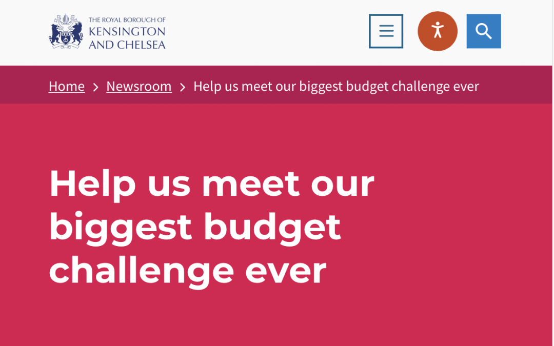 RBKC braces for severe chill of Gov financial cuts and asks for feedback from residents