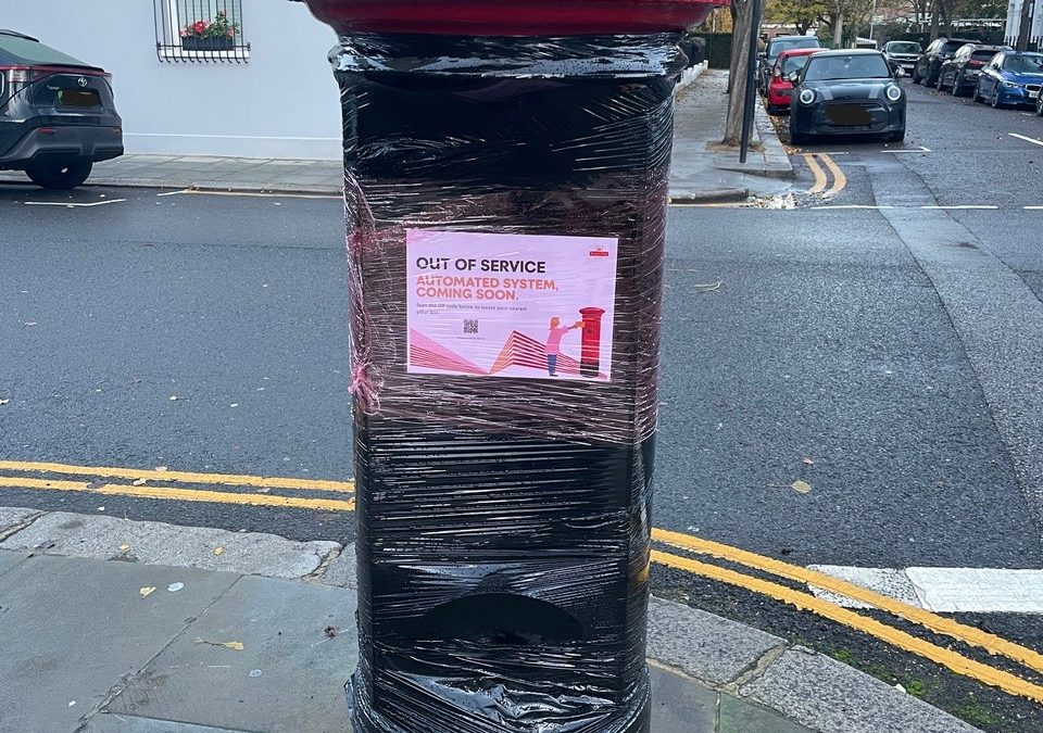 Delivered! The reason for the post box wrapped in plastic