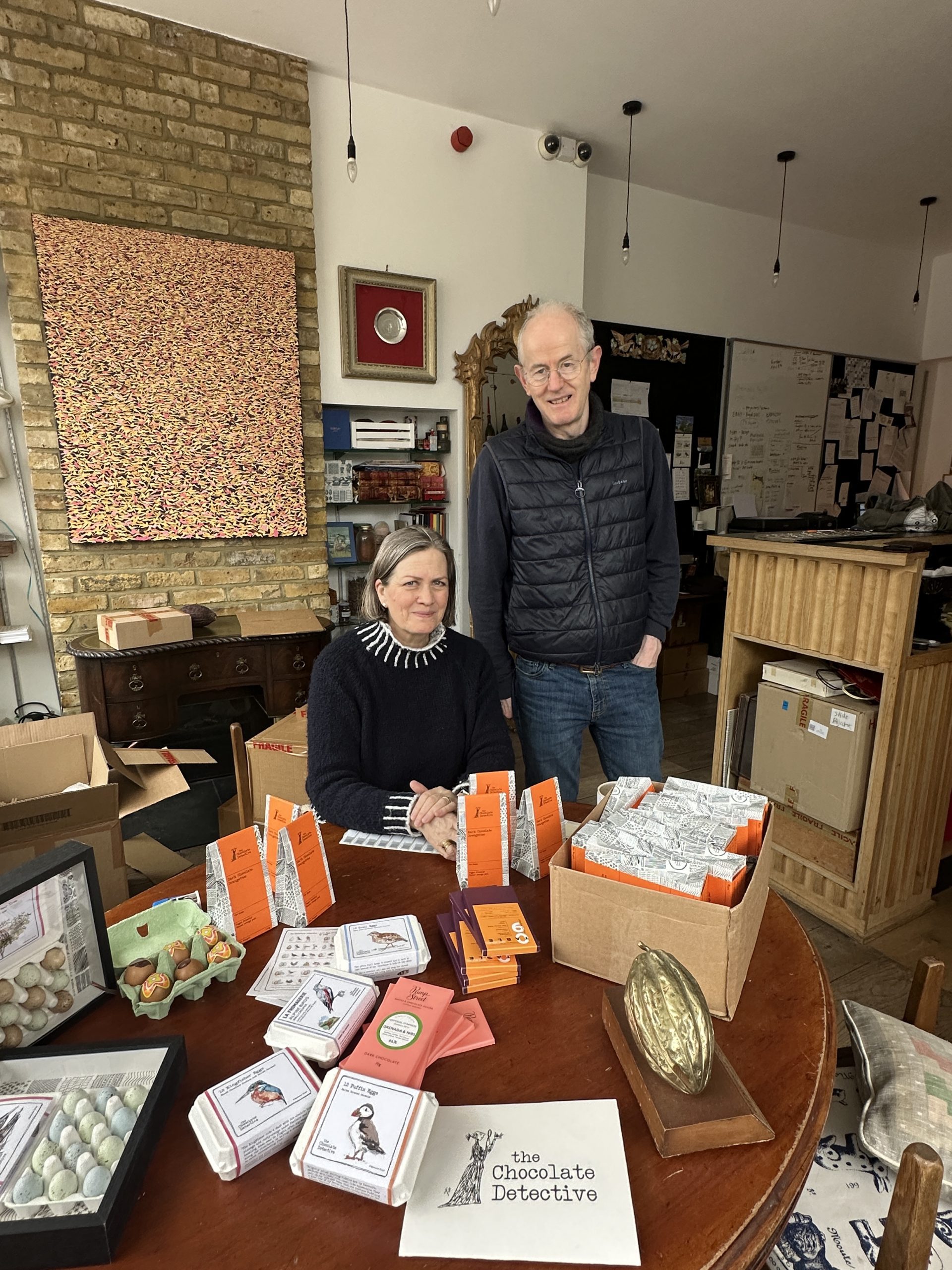 Chantal and husband James, an acupuncturist and full time Chocolate Detective partner         ©Rob McGibbon