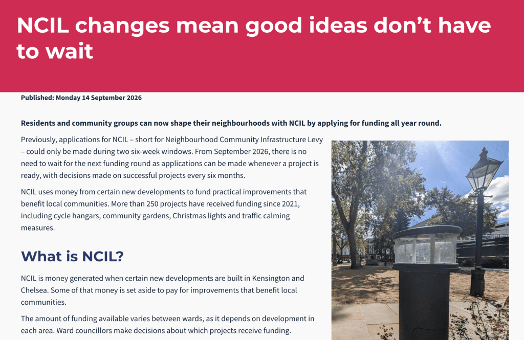RBKC opens up all-year rolling funding for community ideas
